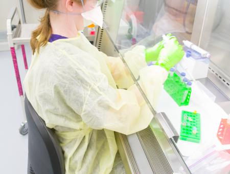 Student doing research in a lab