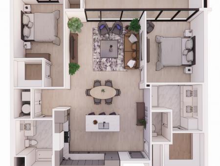 Floor Plan for Unit B1