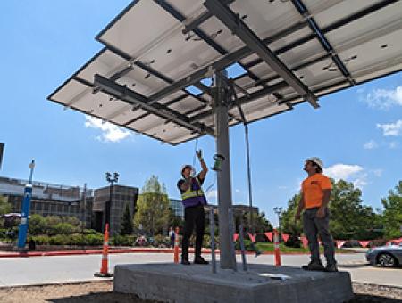 K-State engineering students apply learning through EV charging station project