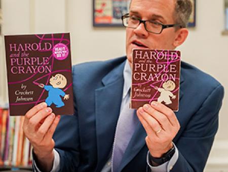 Children's literature expert Philip Nel to publish book exploring 'Harold and the Purple Crayon' legacy