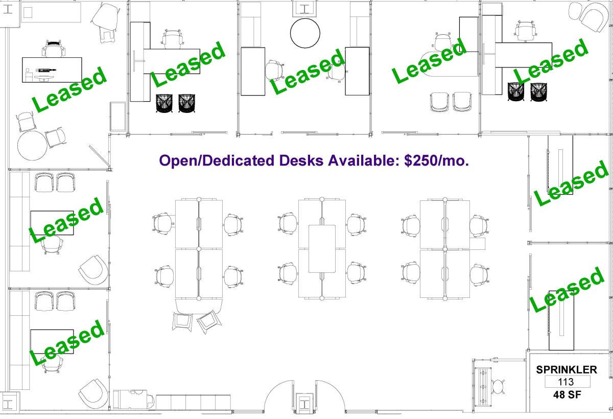 Edge District Coworking Floor Plan August 2025
